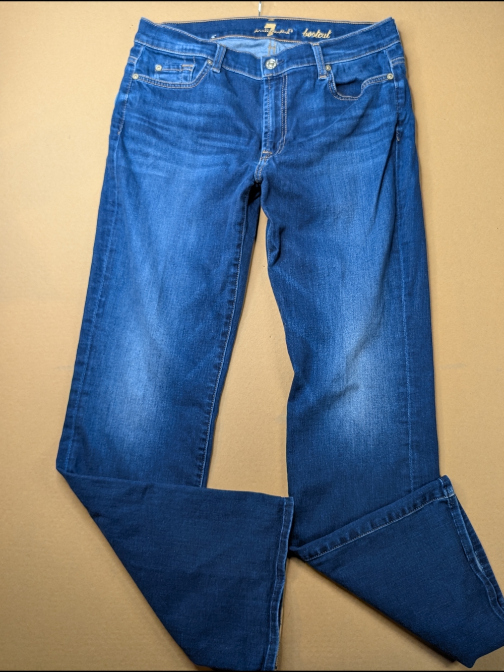 7 For All Mankind Women's Bootcut Jeans in Medium Blue Wash
